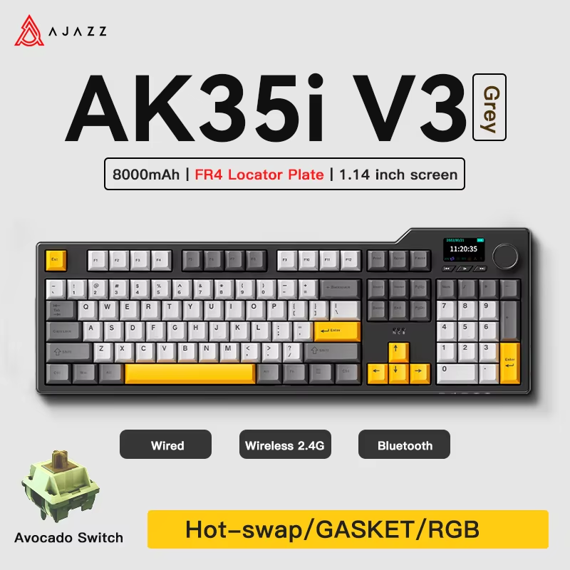 Gaming Keyboard And Mouse Combo Wireless - Teclado Gamer Ajazz AK35I V3/V4 MAX