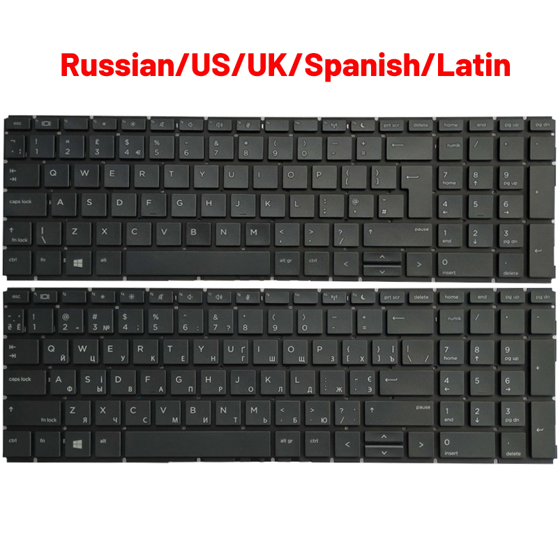 Gaming Keyboard Hp - Novo teclado de laptop russo/eua/reino unido/espanhol/latino