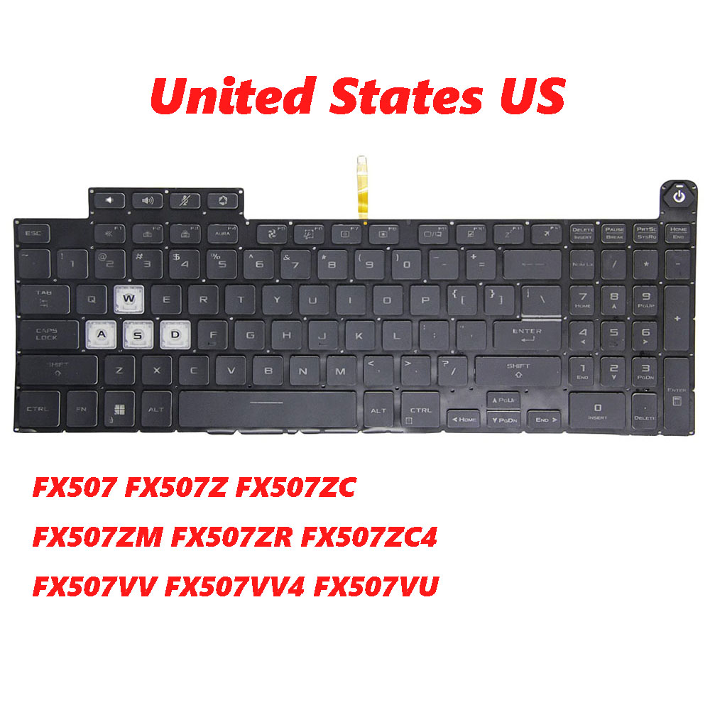 Gaming Keyboard Asus - Teclado americano para asus tuf gaming