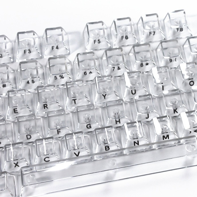 Keyboard Gaming Transparent - Teclas Transparentes de Cristal com Perfil