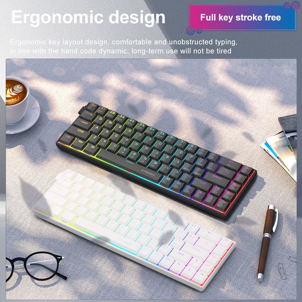 E-YOOSO a68 rgb mini fino usb  - Gaming Keyboard E Yooso avaliação e preço