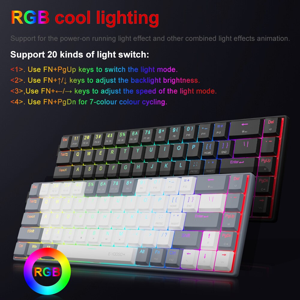 E-YOOSO a68 rgb mini fino usb  - Gaming Keyboard E Yooso avaliação e preço