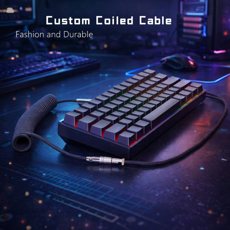 Cabo USB Tipo C em espiral par - Gaming Keyboard Extension avaliação e preço