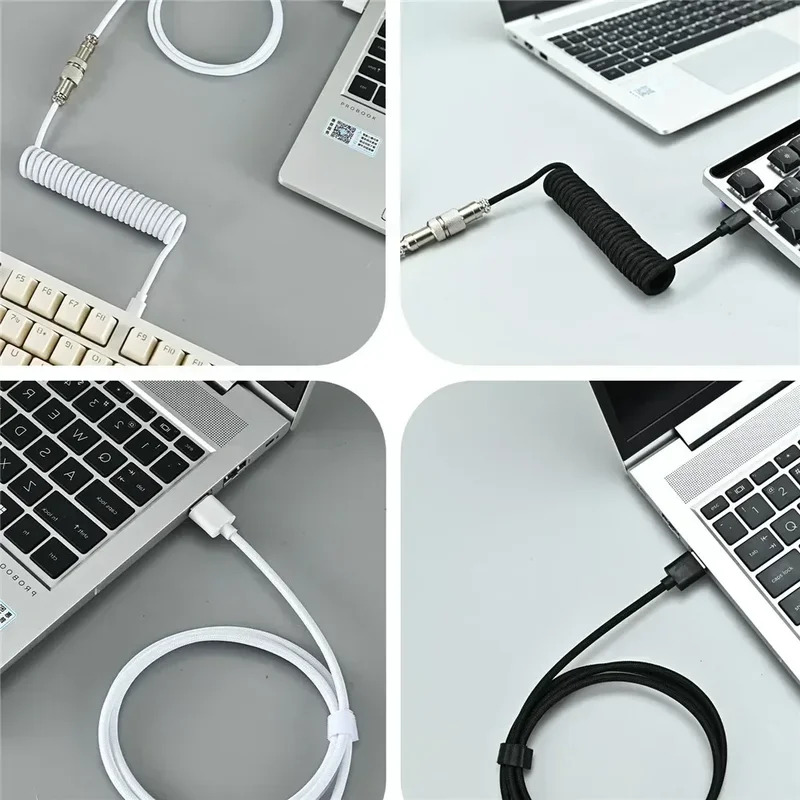 Cabo USB Tipo C em espiral par - Gaming Keyboard Extension avaliação e preço
