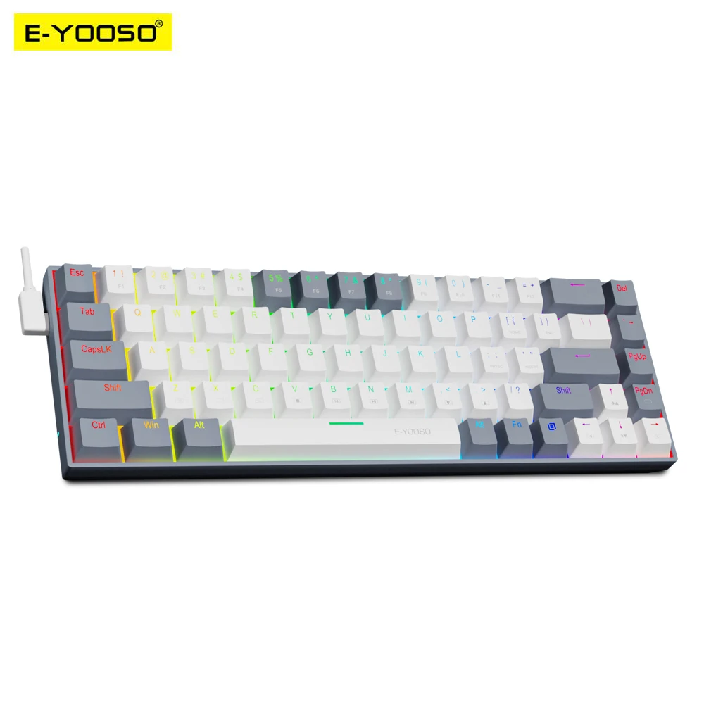 E-YOOSO z686 rgb usb 60% mini  - Gaming Keyboard E Yooso avaliação e preço
