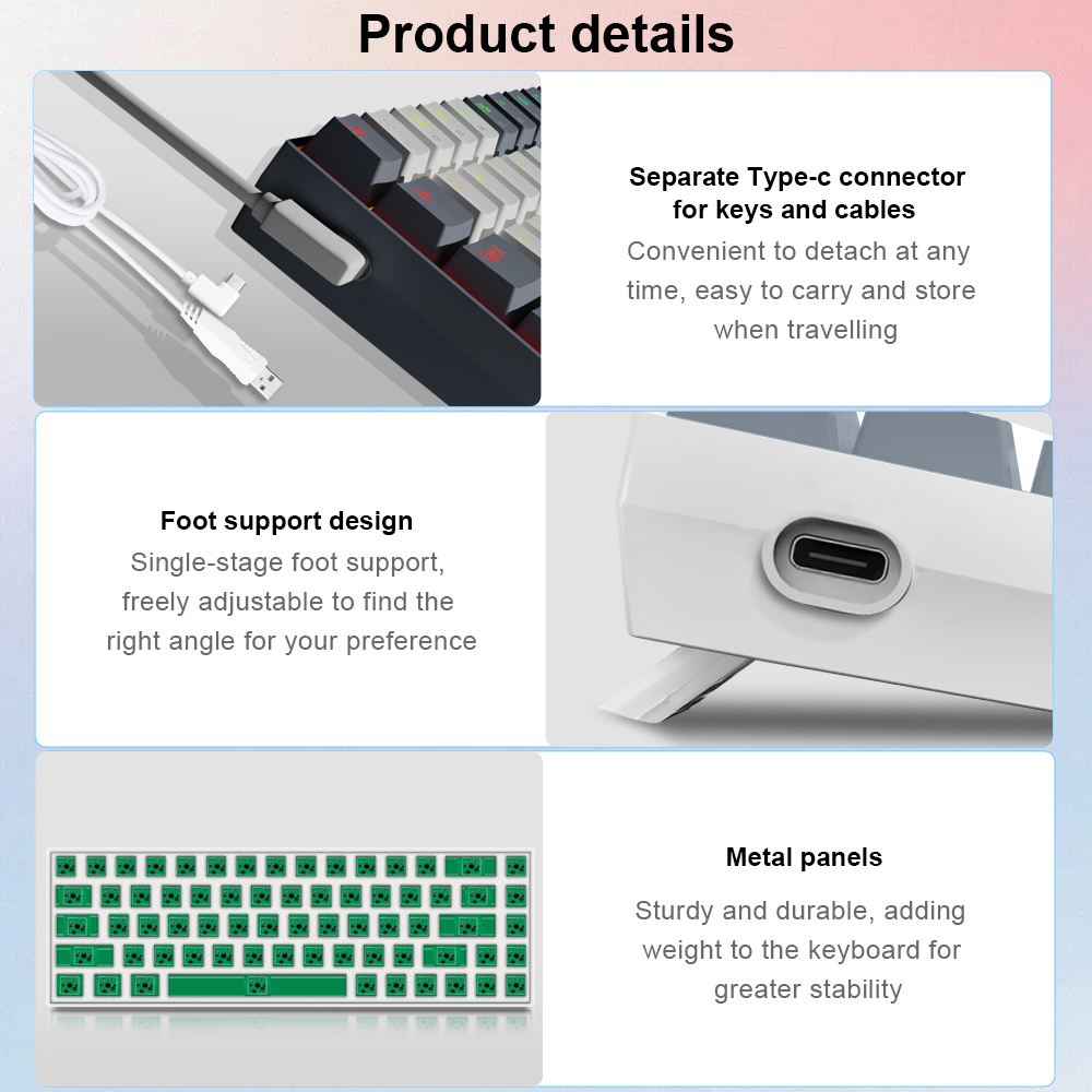 E-YOOSO z686 rgb usb 60% mini  - Gaming Keyboard E Yooso avaliação e preço