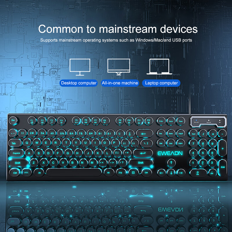 Teclado para jogos de máquina  - Gaming Keyboard Blue Switches avaliação e preço