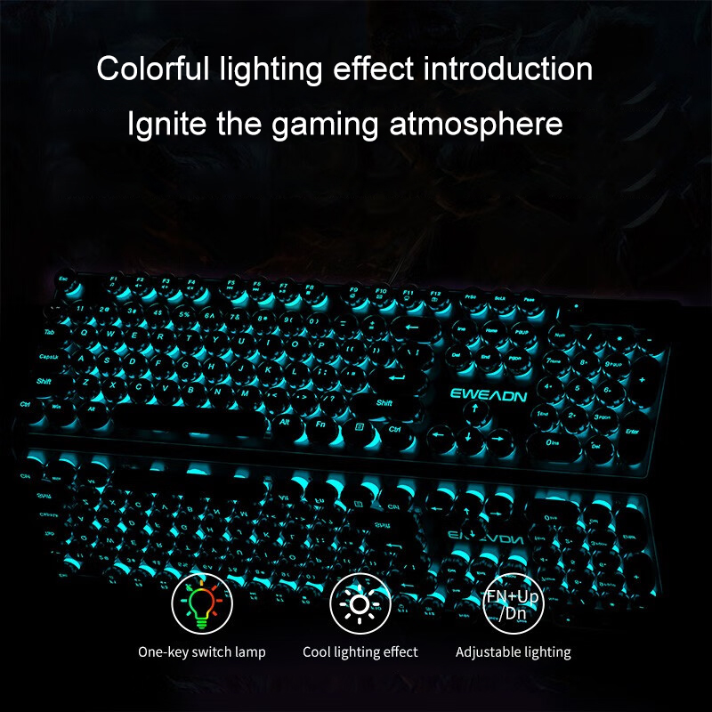 Teclado para jogos de máquina  - Gaming Keyboard Blue Switches avaliação e preço