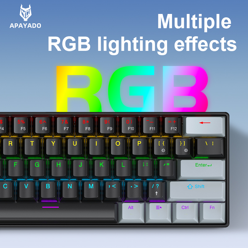 APAYADO K61 Mini 60% teclado p - Gaming Keyboard Blue Switches avaliação e preço