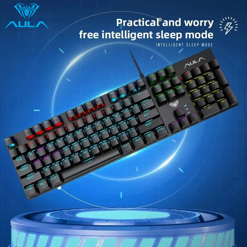 Teclado Gamer AULA S2022 com F - Gaming Keyboard Blue Switches avaliação e preço