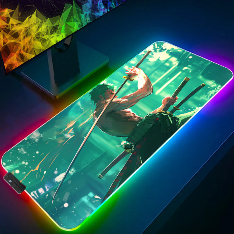Uma peça zoro mouse pad rgb ac - Gaming Keyboard Affordable avaliação e preço