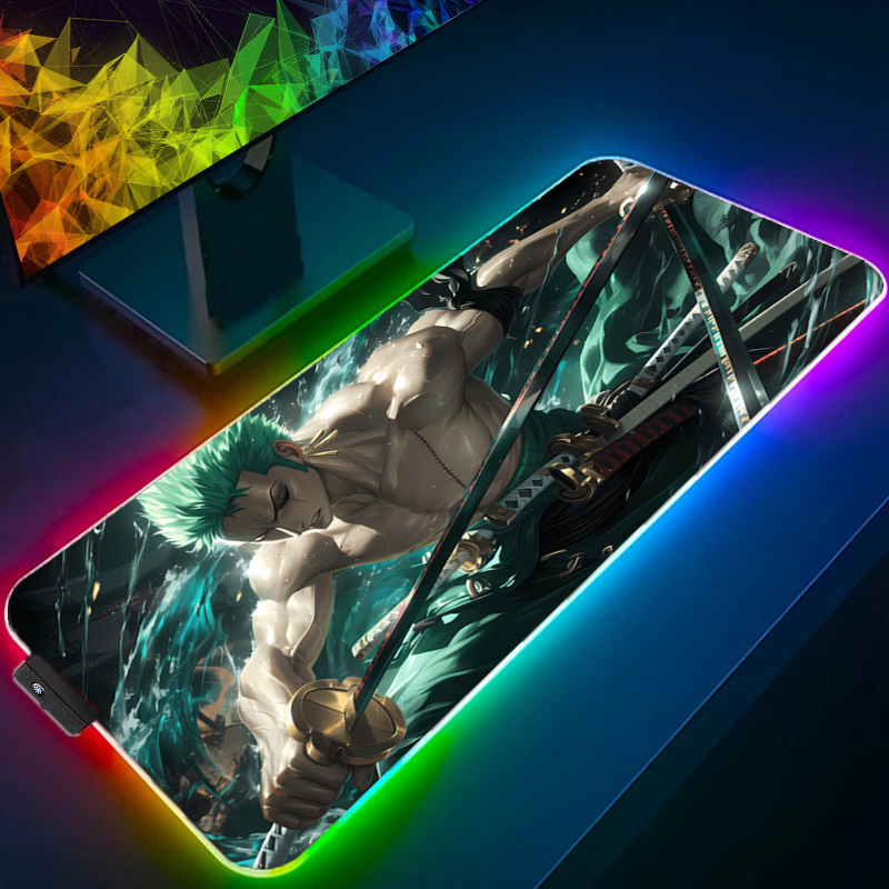 Uma peça zoro mouse pad rgb ac - Gaming Keyboard Affordable avaliação e preço