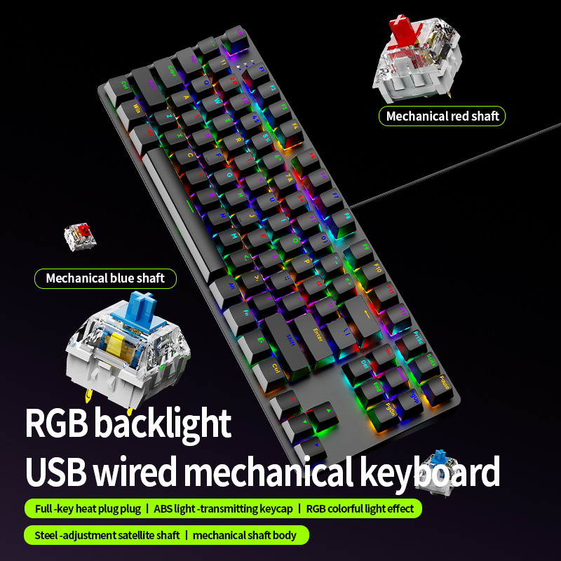 Teclado Mecânico para Jogos AK - Gaming Keyboard Blue Switches avaliação e preço