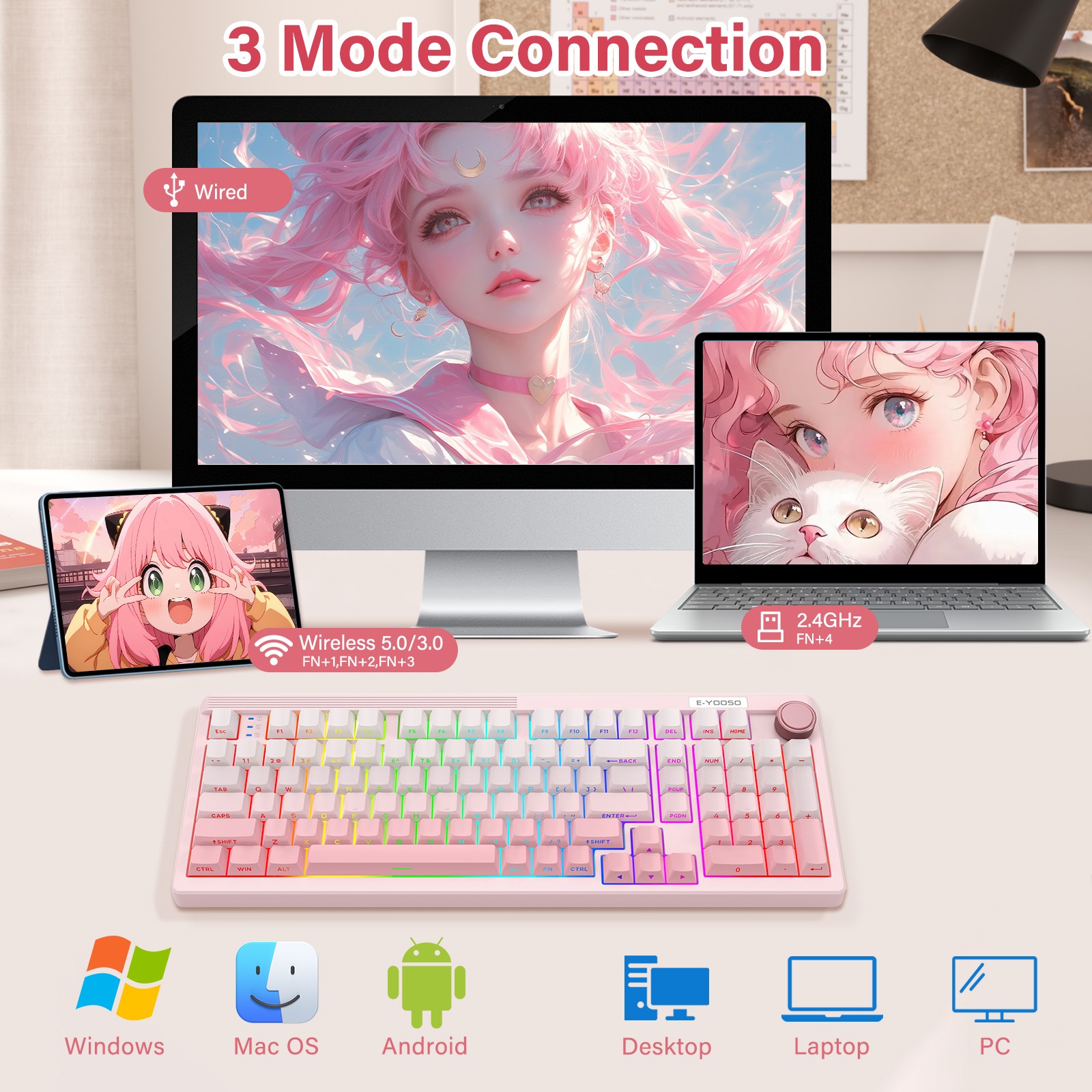 Teclado Mecânico Gamer E-YOOSO - Gaming Keyboard E Yooso avaliação e preço