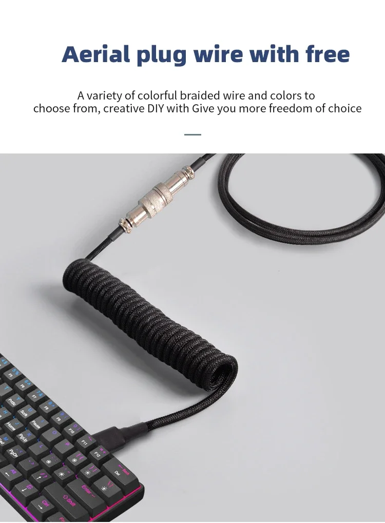 Cabo USB Tipo-C, Cabo Espiral  - Gaming Keyboard Extension avaliação e preço