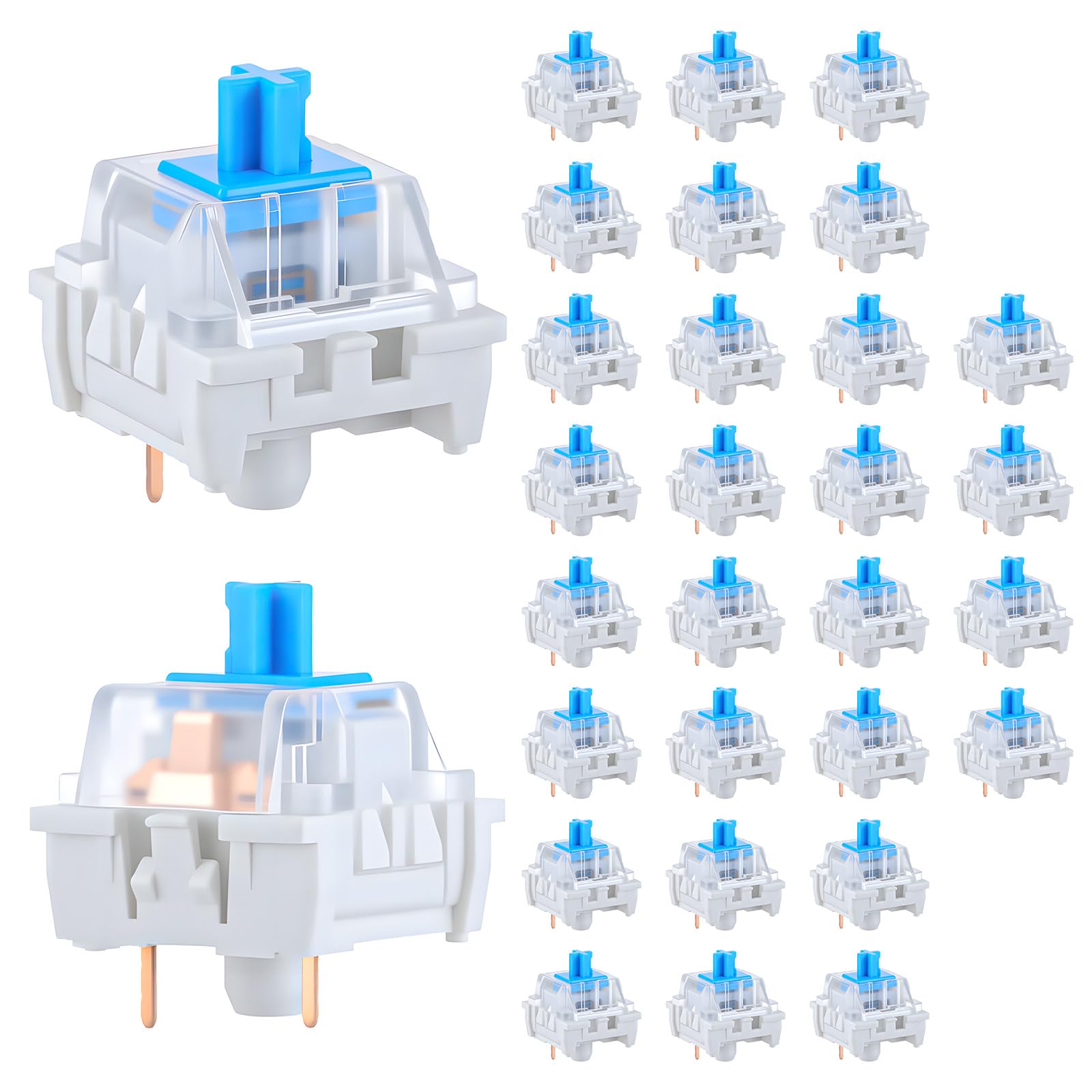 30 PCS Interruptores de Teclad - Gaming Keyboard Blue Switches avaliação e preço