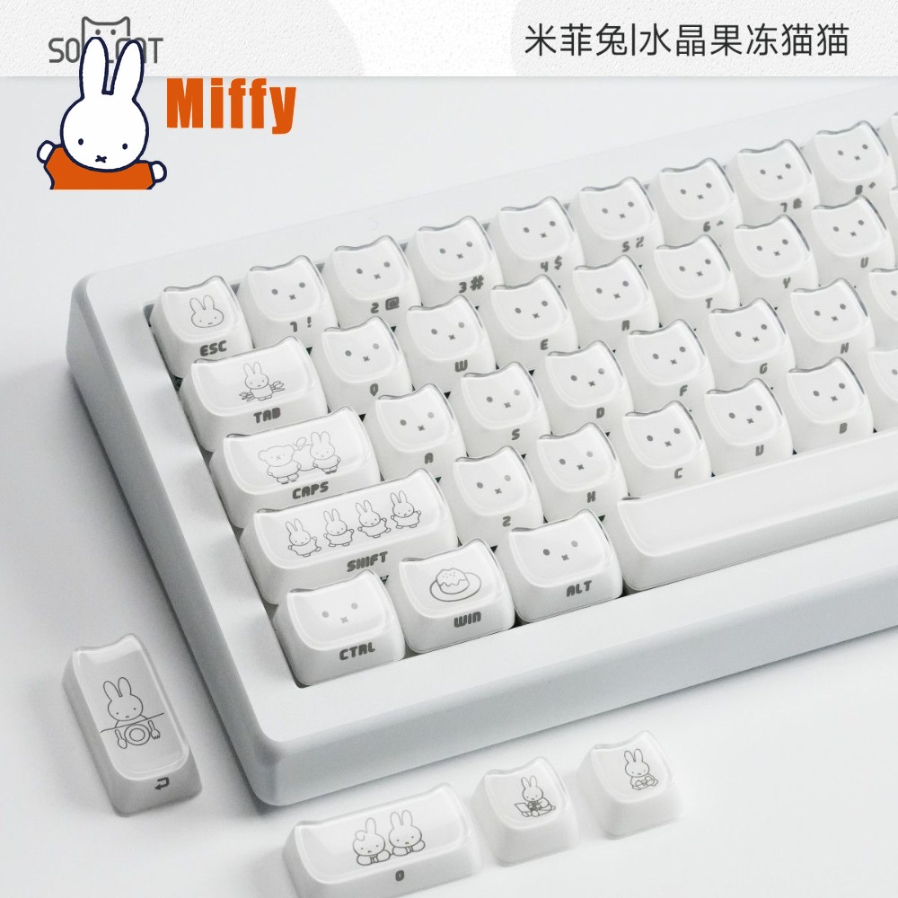 Teclas Kawaii Miffy: Capas de  - Gaming Keyboard Ergo avaliação e preço