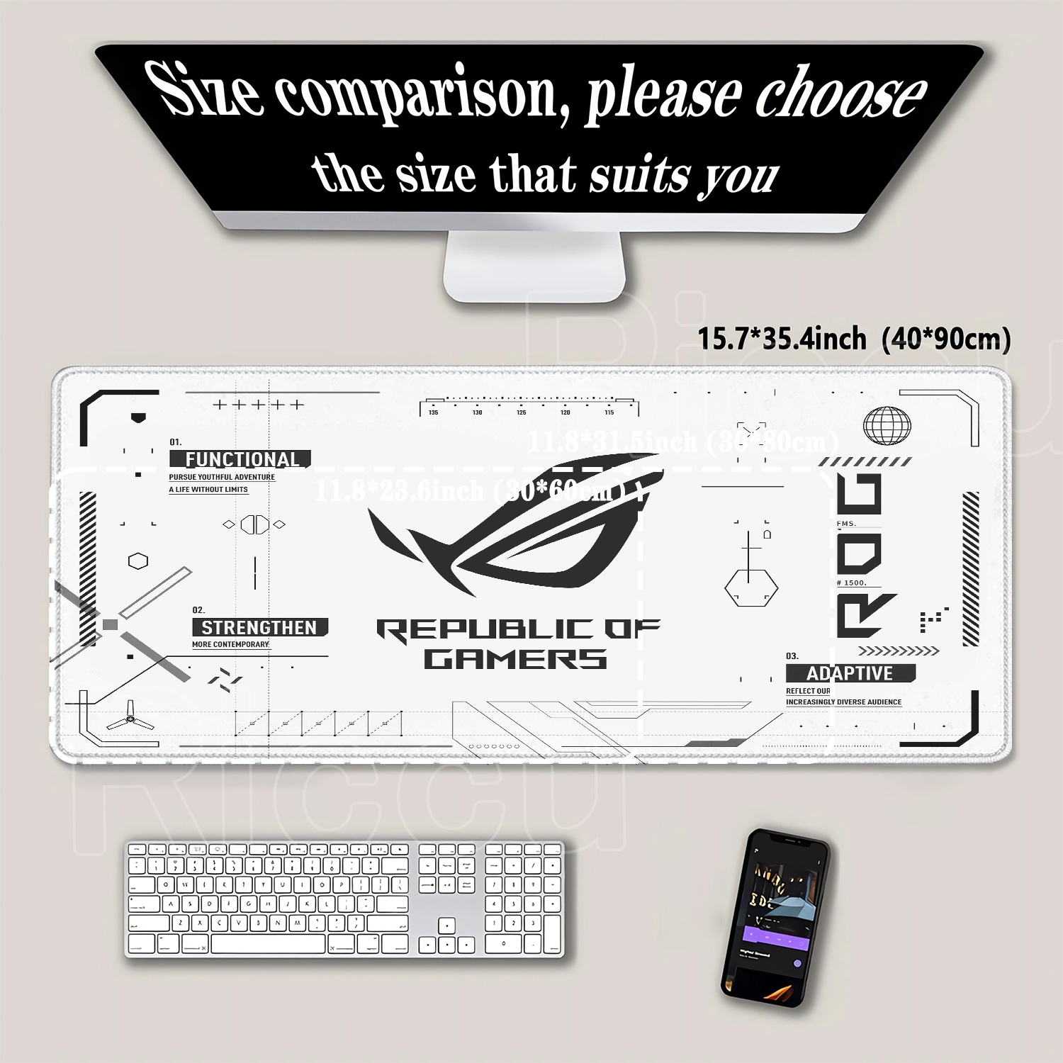Mouse Pad Grande para Jogos R- - Gaming Keyboard Asus avaliação e preço