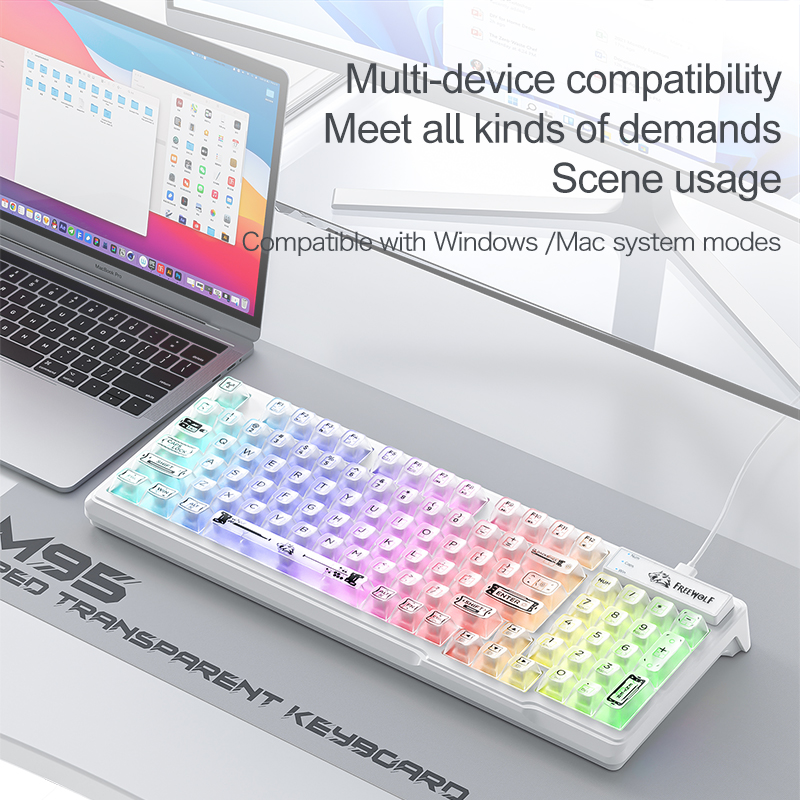 Teclado RGB Transparente com F - Keyboard Gaming Transparent avaliação e preço