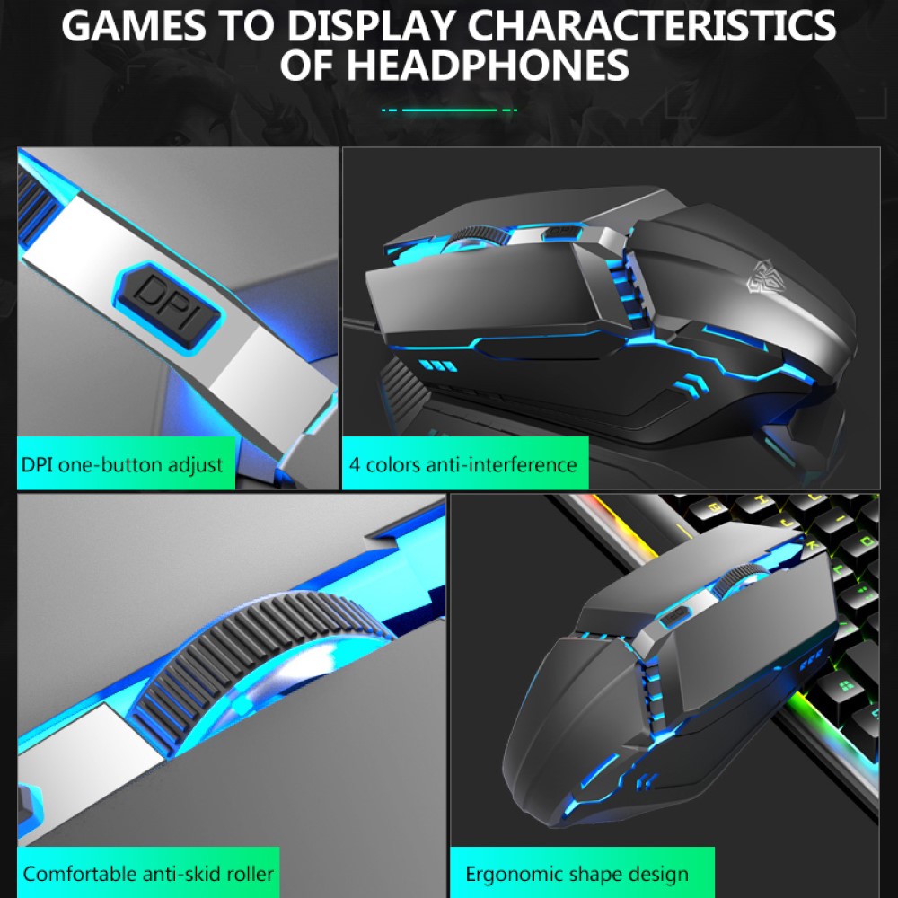 Teclado e mouse para jogos com - Gaming Keyboard And Mouse Set avaliação e preço