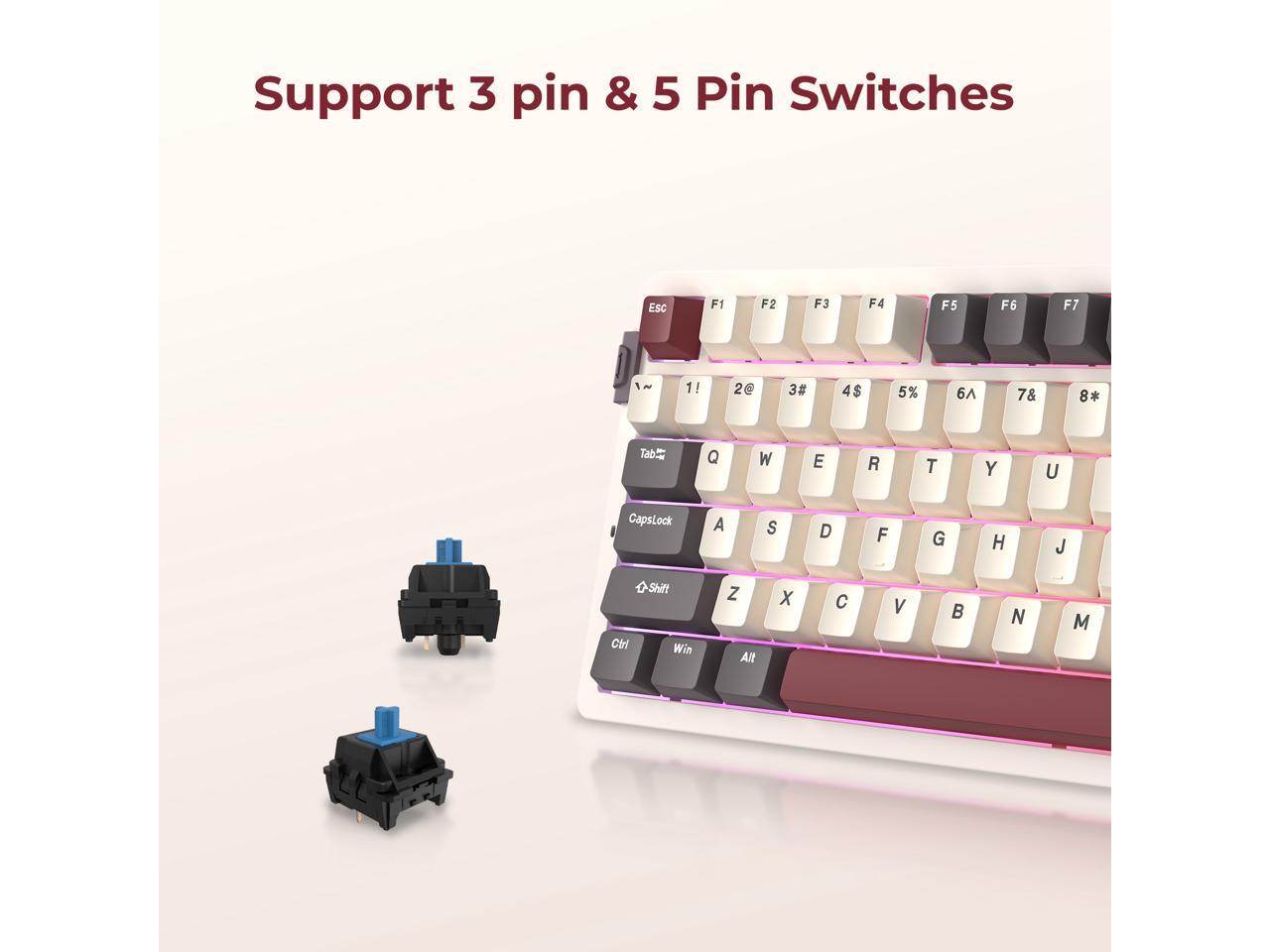 Teclado Mecânico Sem Fio Rosew - Gaming Keyboard Blue Switches avaliação e preço